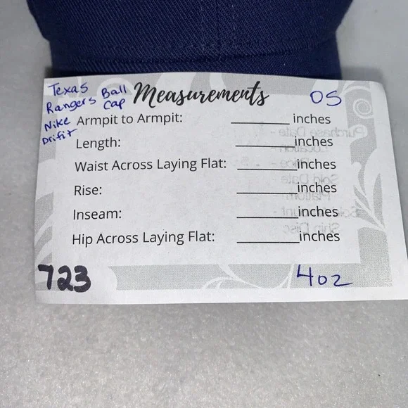 Texas Rangers Hat Cap Nike Stretch Fit Blue Red Embroidered MLB Baseball Dri-FIT - Picture 8 of 8